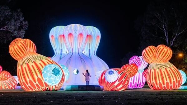Надувные скульптуры с подсветкой в причудливой стране чудес от ENESS (9 фото + видео)